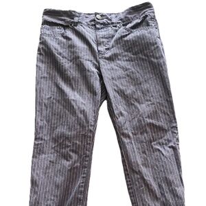 Marc Jacobs Women’s Striped Jeans Vintage Button Ankles 6 Preppy Classy Lawyer